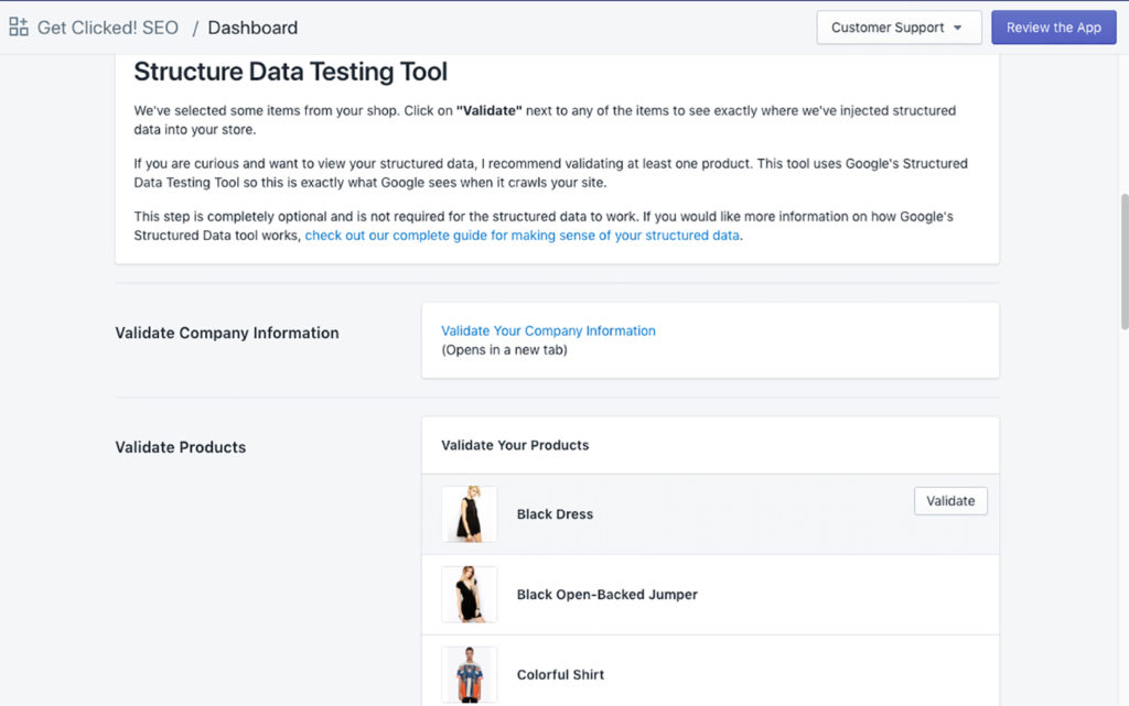 what is the purpose of validating products
