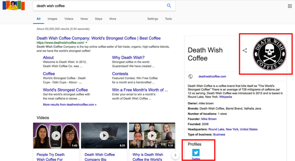 death wish coffee knowledge graph