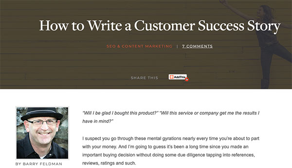 success stories content marketing tips